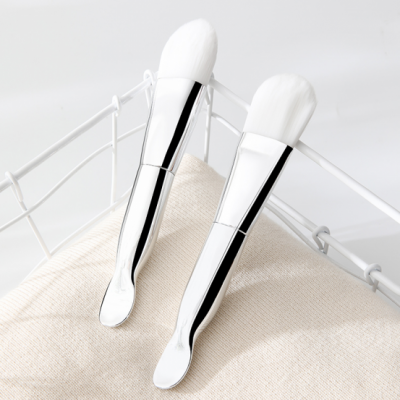 Dual Foundation Brush With Spoon Double Clay Brush Facial Mask Brush With Spoon