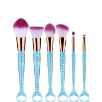 Mermaid Makeup Brush Set Professional Eye Makeup Brushes For Eyeshadow Concealer Eyeliner Brow Blending Brush Tool