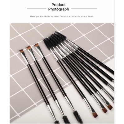 2020 Fashion women double head eyeshadow brush / angled eyebrow brush / eyelash spoolie makeup tool