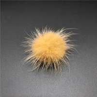 Factory wholesale mink fur ball for keyring earring